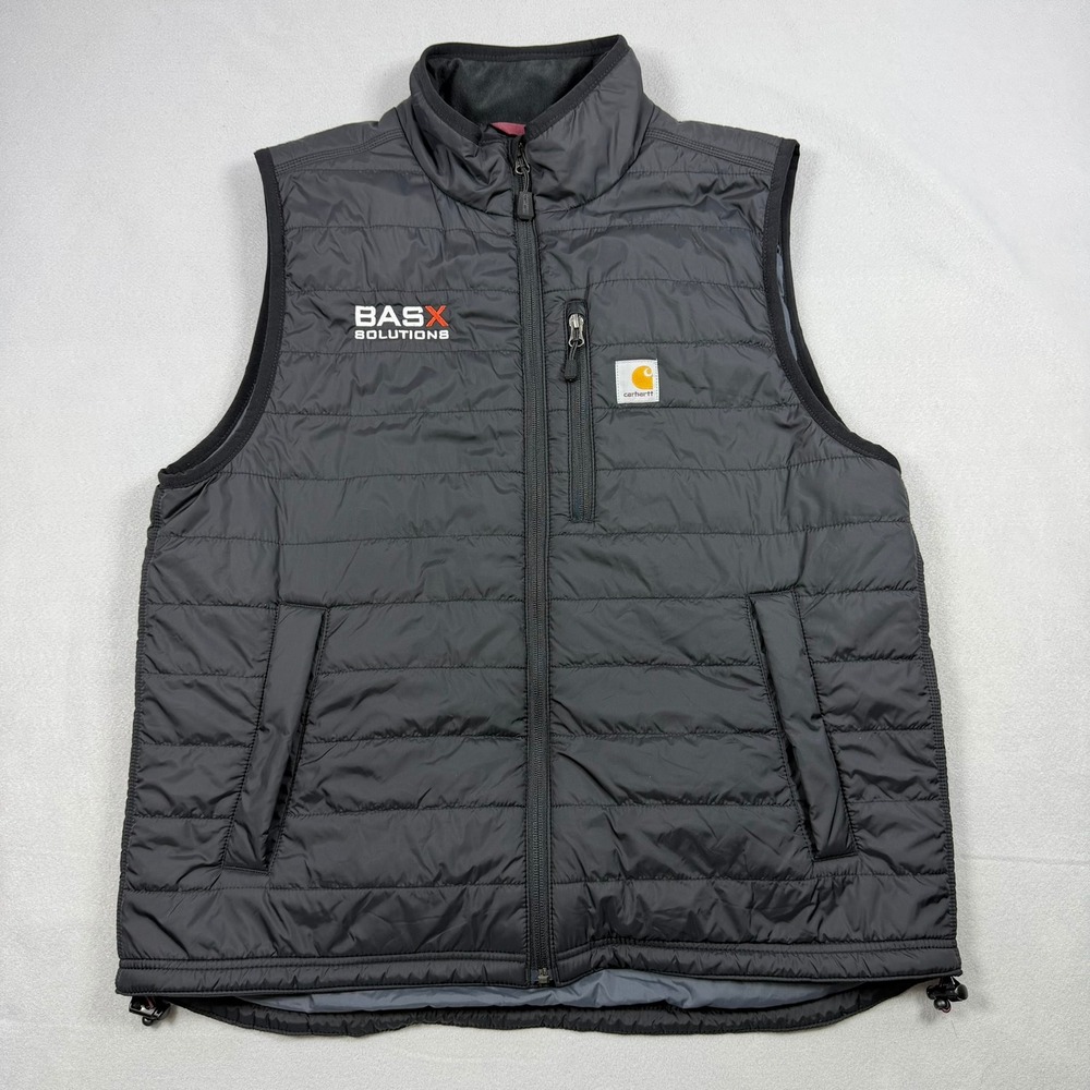 Carhartt Gilliam Vest Mens Large Black Quilted Insulated Full Zip BASX Solutions